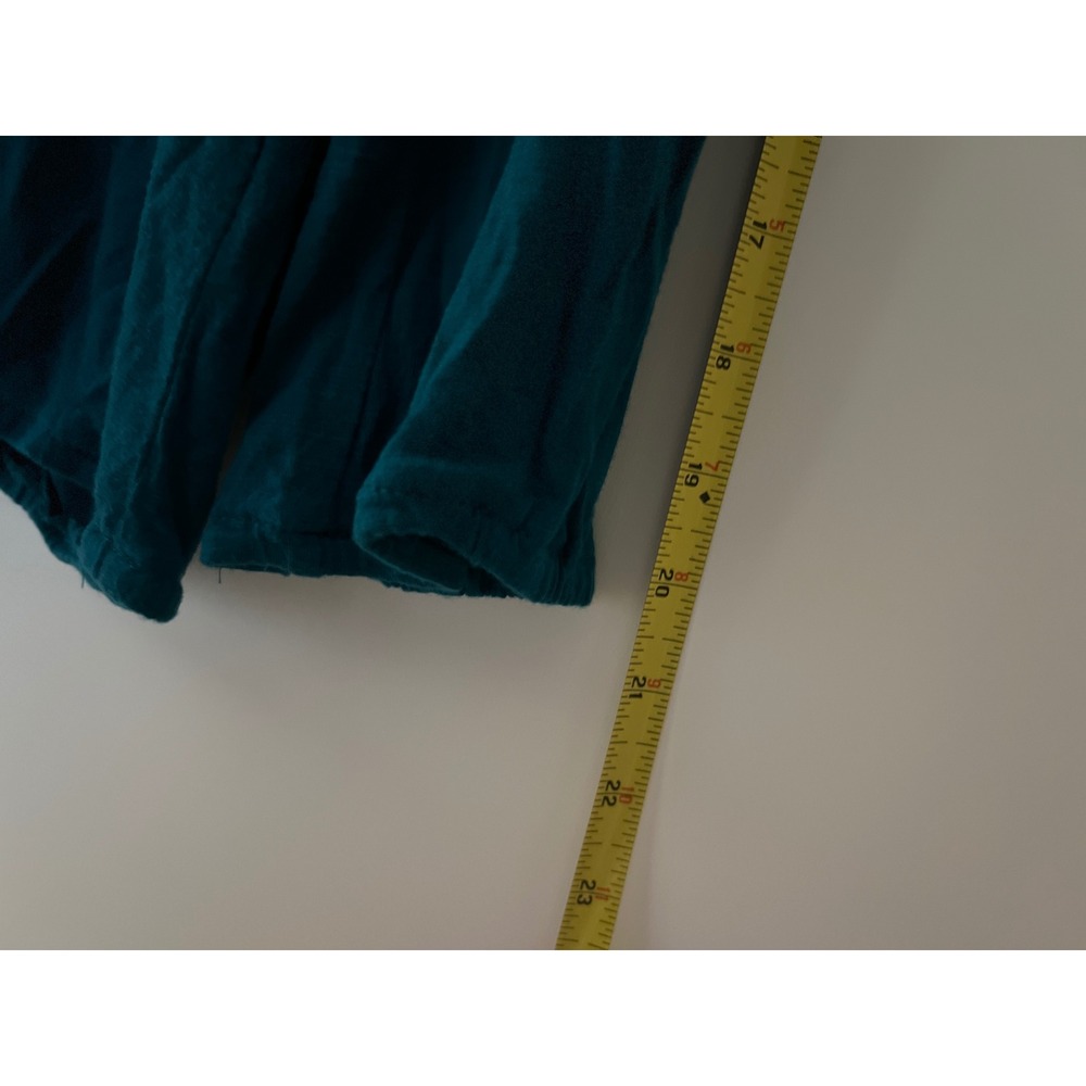 Lucky Brand Teal Blue‎ Eyelet Lace Embroidered Long Sleeve Boho Blouse Medium - Picture 6 of 10